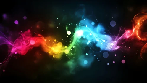 Spectral turbulence wavefronts in luminous chromatic plasma field.