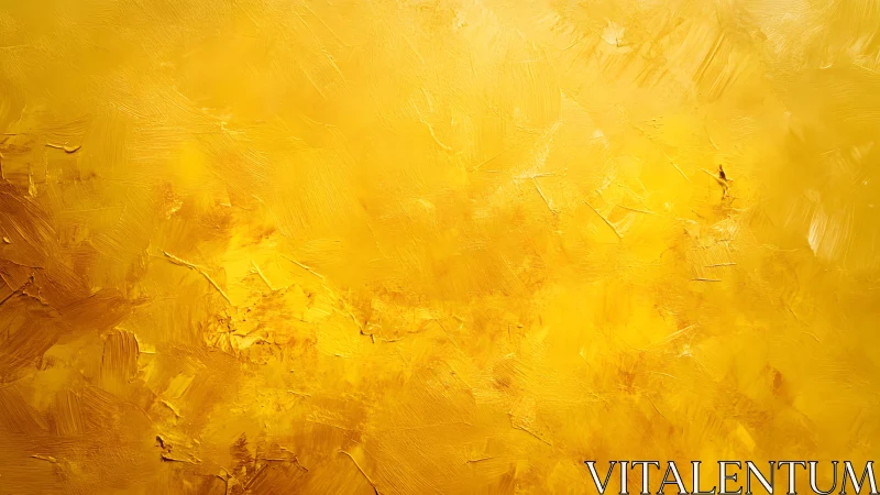 Vibrant yellow textured abstract painting with energetic brushstrokes.