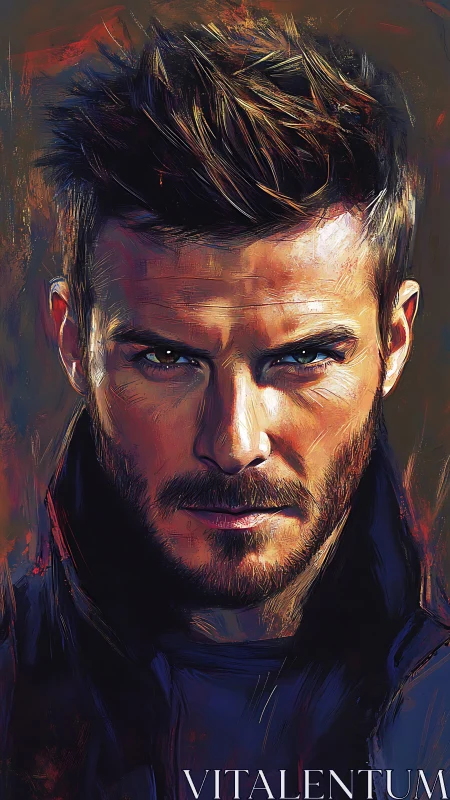 Intense male portrait under dramatic painterly lighting.