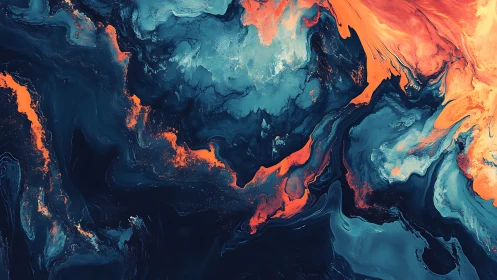 Solar tide rivers spill across midnight ocean paintstorm.