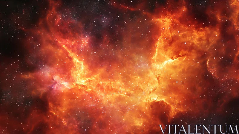 Stellar nebula with dense starfield in deep space region.