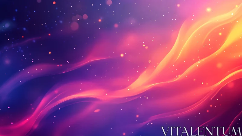 Nebula Ribbons Drift Through a Dreamlit Cosmic Tide.