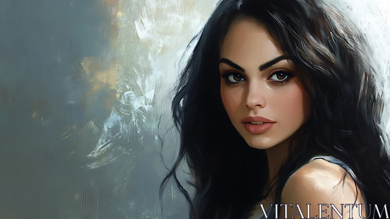 Softly lit portrait of a thoughtful woman in painterly style.