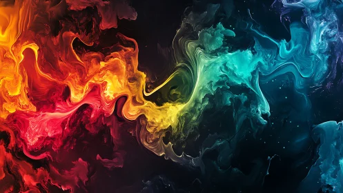 Chromatic turbulence across fluid-dynamic nebular gradients.