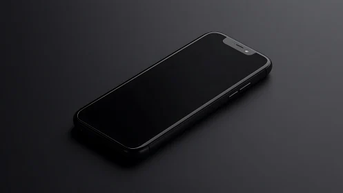 Sleek Black Smartphone Ready for Connection.