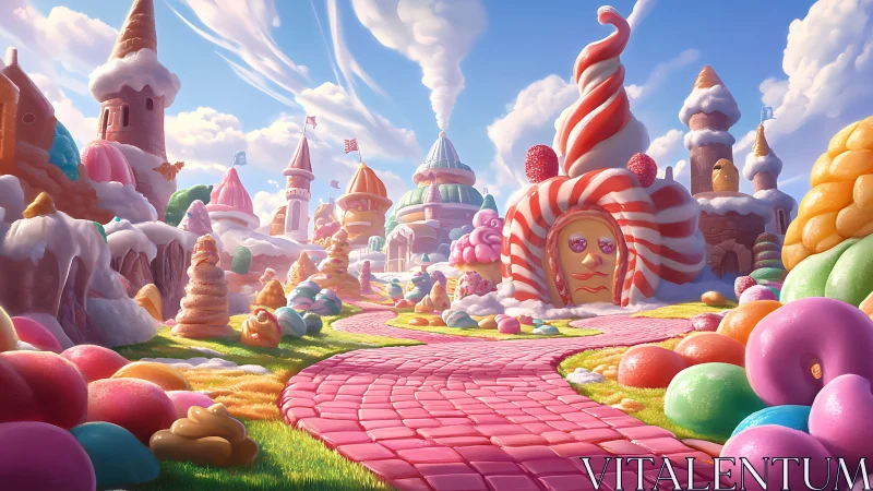 Whimsical Candy Kingdom Castle Gates Open to Dream
