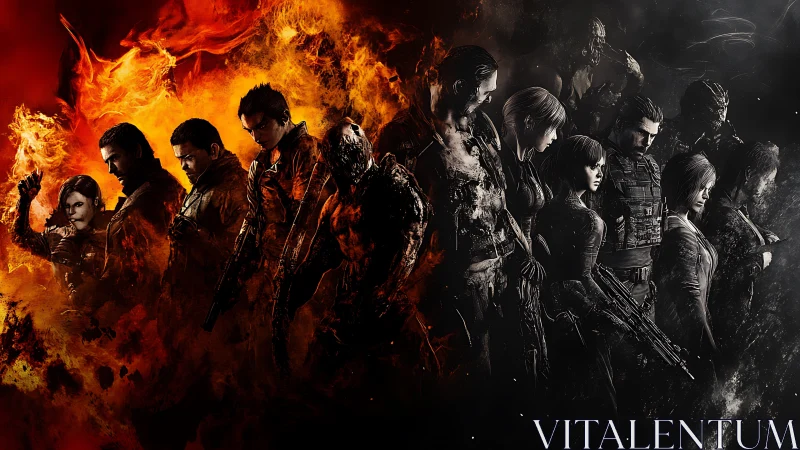 Bipolar survivor lineup in dual-tone action key art composition.