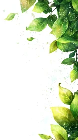 Leafy daydream margin where watercolor greenery drifts free.