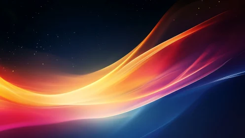 Spectral light wave arcs across deep cosmic gradient field