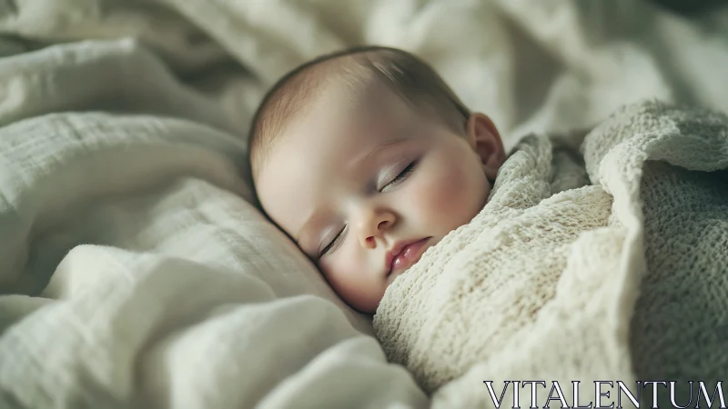 Velvet Dreams in Cream: A Newborn's Serene Slumber.