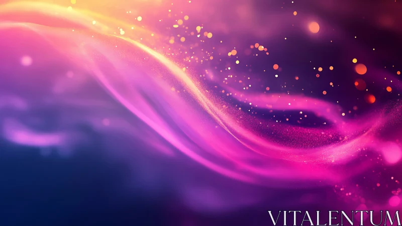 Neon stardust currents swirl through cosmic velvet night.