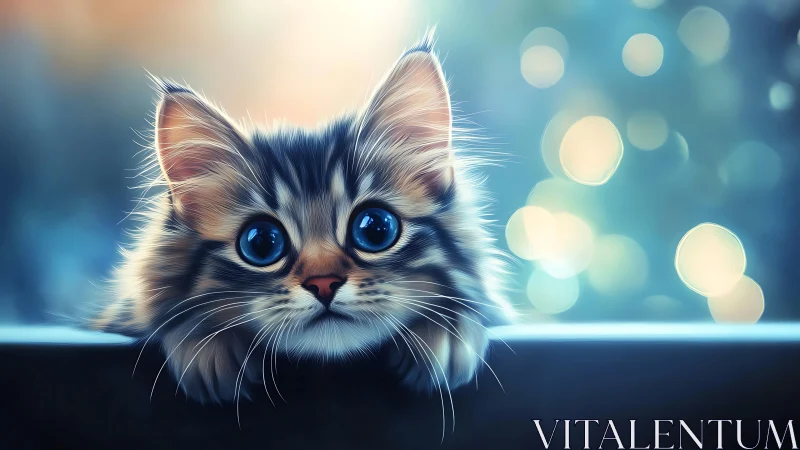 Hyperrealistic Feline Portrait with Chromatic Luminance.