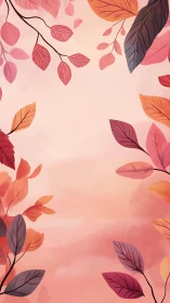 Soft autumn branches frame a gentle pink evening sky