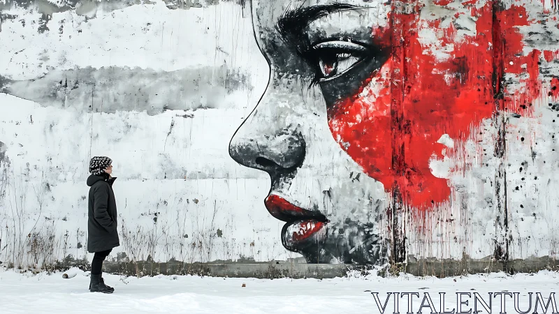 Photoreal street mural profile with human scale contrast study.