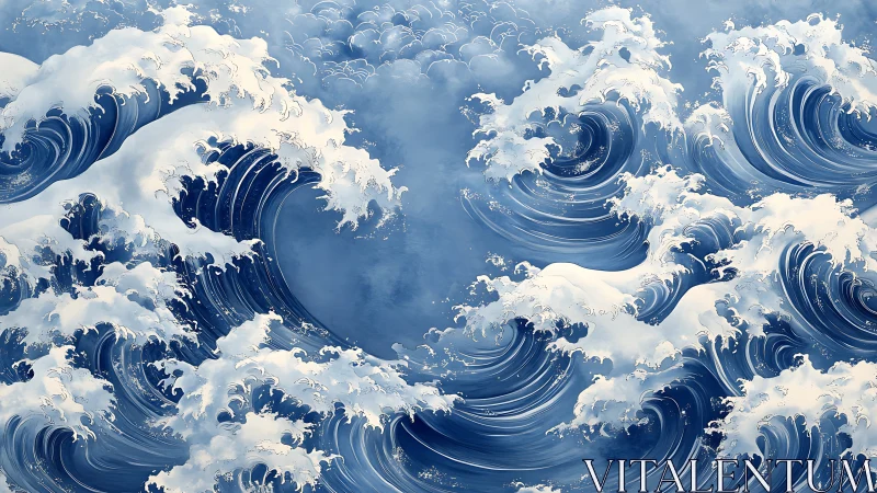 Storm-swirled ocean arabesques curl into infinite blue. Period.