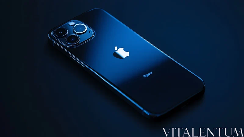 iPhone 12 Pro in Deep Blue with Triple Camera System.