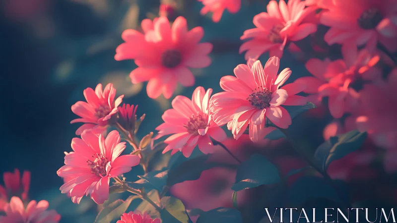 Pink gerberas with bokeh background.