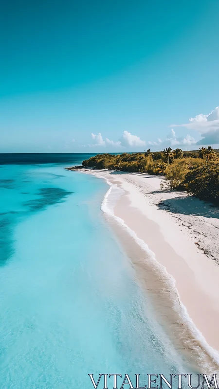 Tropical Paradise Beach with Turquoise Waters.