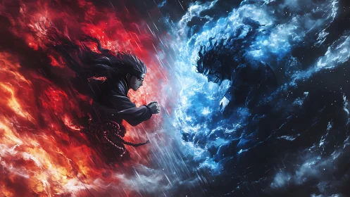 Fire and Ice: A Cosmic Battle of Elemental Forces