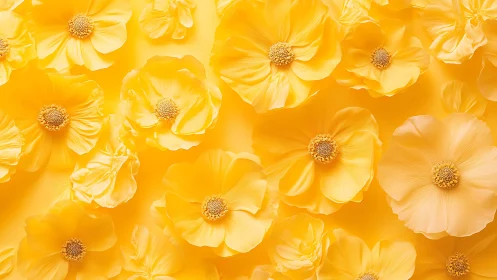 Chromatic Daisy Composition with Radial Petal Structure.