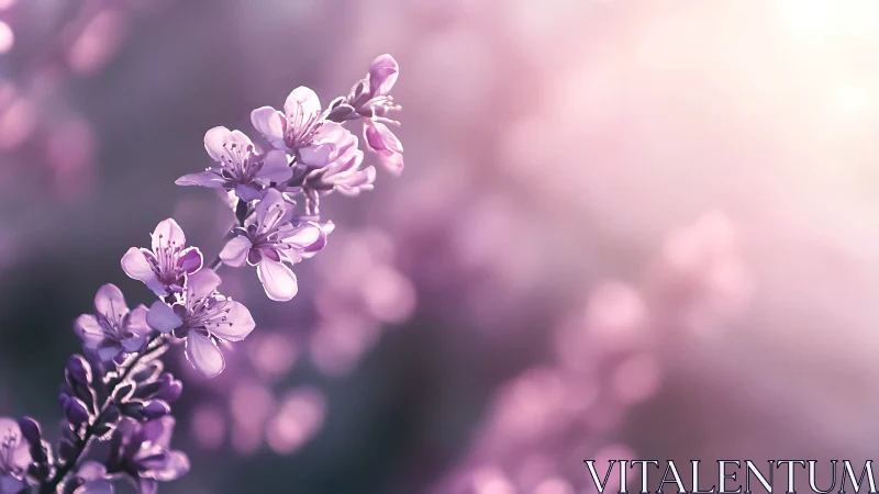 Backlighting Reveals Purple Petals in Shallow Depth of Field Macro Photography