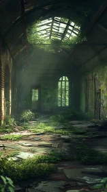 Sunbeams quietly crown nature&rsquo;s takeover of an abandoned hall