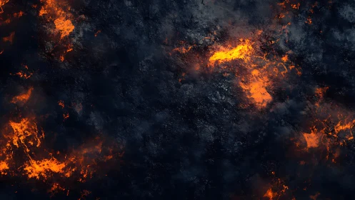 Inferno's Dance: Raw Fire Meets Shadowed Darkness