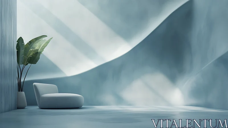 Minimalist Modern Space Flooded with Sculptural Light