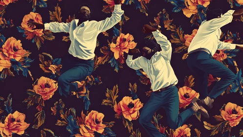 Dancing daydreamer drifting through a wild floral cosmos.