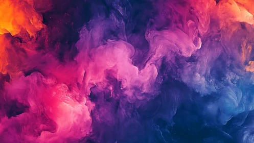 Radiant clouds of color swirl softly across a dreamy sky