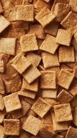 Cinnamon Toast Cereal Squares Arranged in Flat Layout