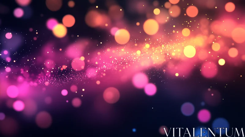 Digital bokeh nebula with luminous particle gradients.