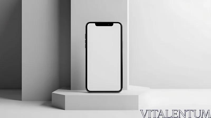 Smartphone Mockup on Minimal Platform. Clean.