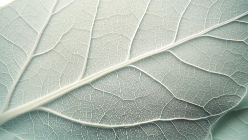 Translucent leaf venation rendered in high-key macro detail