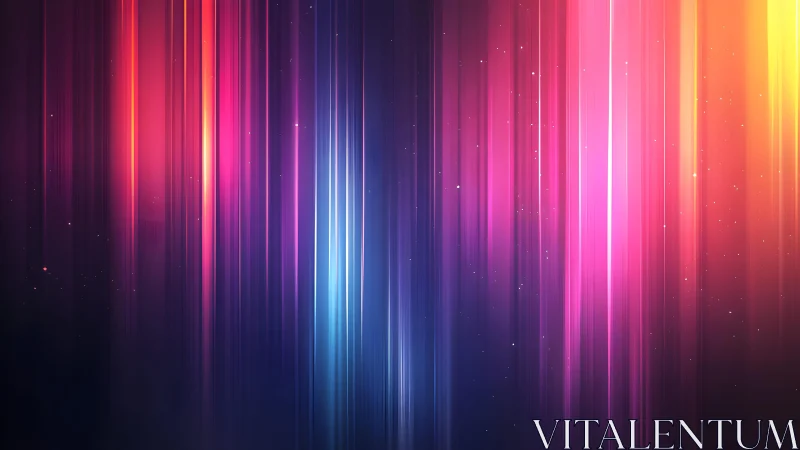 Vibrant abstract neon light beams with cosmic gradient background.