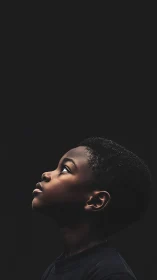 Profile Portrait in Dramatic Chiaroscuro Lighting.