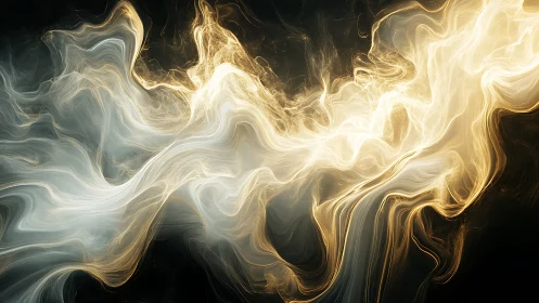 Swirling luminous filaments form dynamic abstract light flow