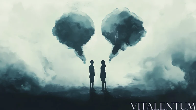 Two Souls Beneath Thought Clouds.