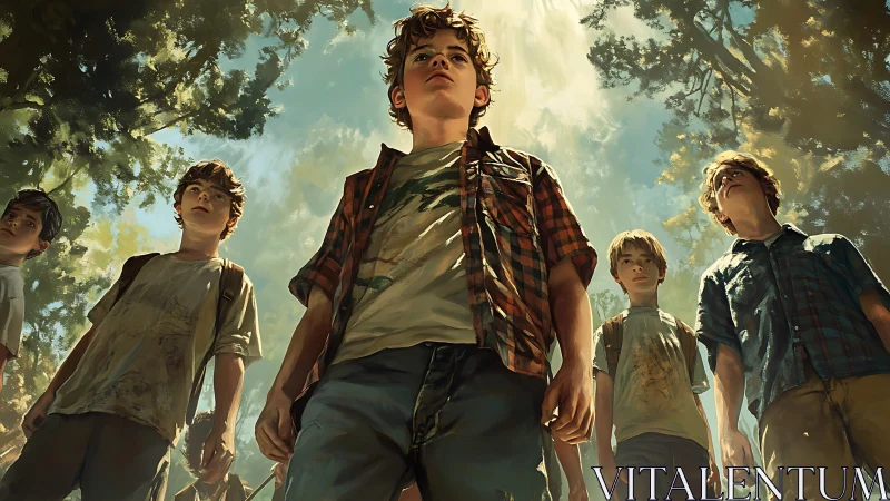 Young Adventurers Discover Wonder in an Enchanted Forest