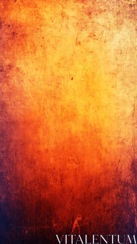 Gradient Texture Composition: Warm Chromatic Transition with Distressed Overlay.
