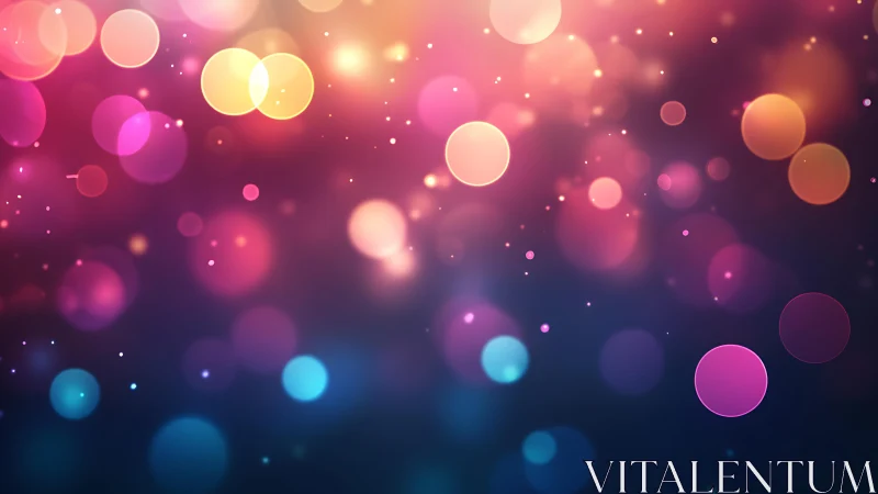 Vibrant abstract bokeh lights in soft pastel colors, digital art.