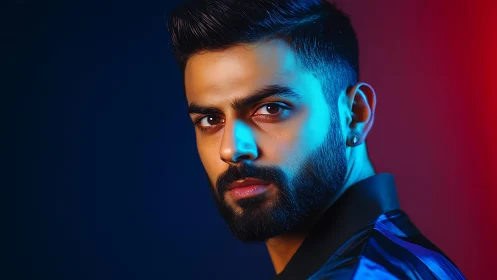 Bold portrait glows with rich color and confident expression