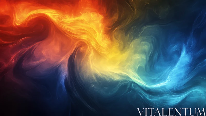 Chromatic Collision: Fire Meets Frost in Digital Reverie.