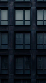 Gridded facade study in nocturnal geometric minimalism.