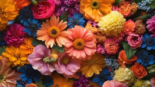 Vibrant Floral Arrangement with Diverse Blooms.