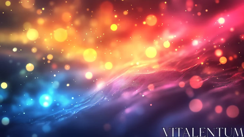 Abstract multicolor bokeh field with soft flowing gradients.