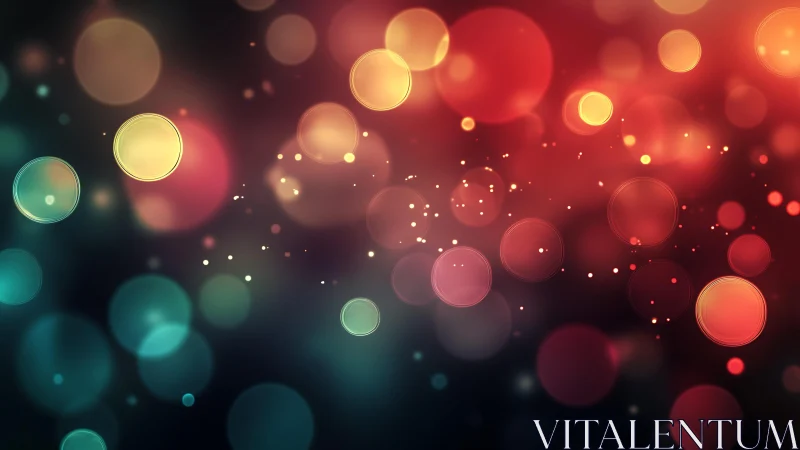 Colorful bokeh lights abstract background in digital art style.