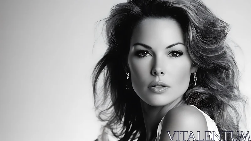 Monochrome beauty portrait uses high-key directional lighting