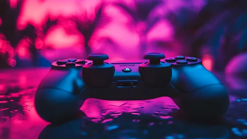 Neon Gaming Controller in Electric Magenta Dreamscape.