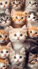 Densely Arranged Kitten Faces Showcase Multiple Colorpoint Coat Patterns